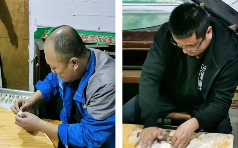 第五區(qū)域項目部冬至小團圓，吃上熱餃子