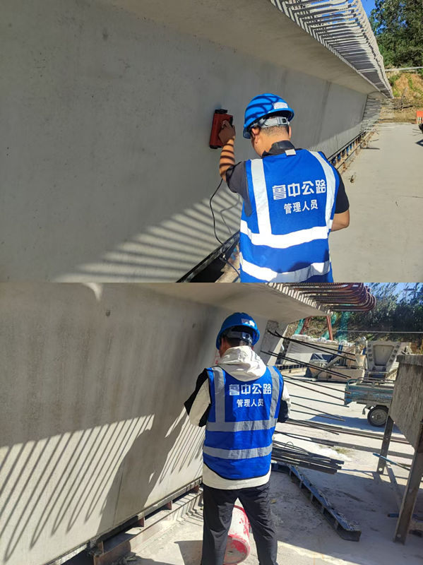 試驗(yàn)檢測人員檢測成品梁6K-V6a_副本